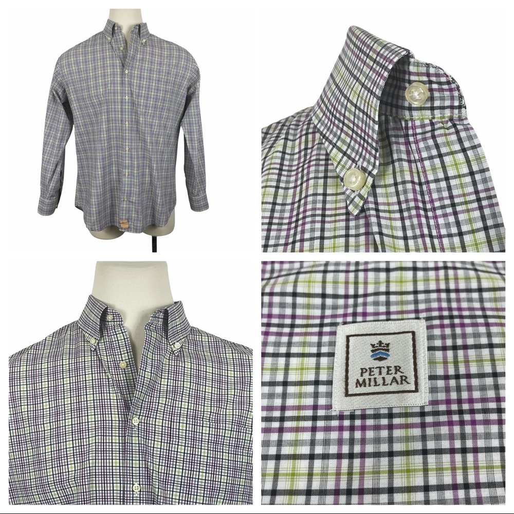 Peter Millar Multicolored Plaid Button Down Large